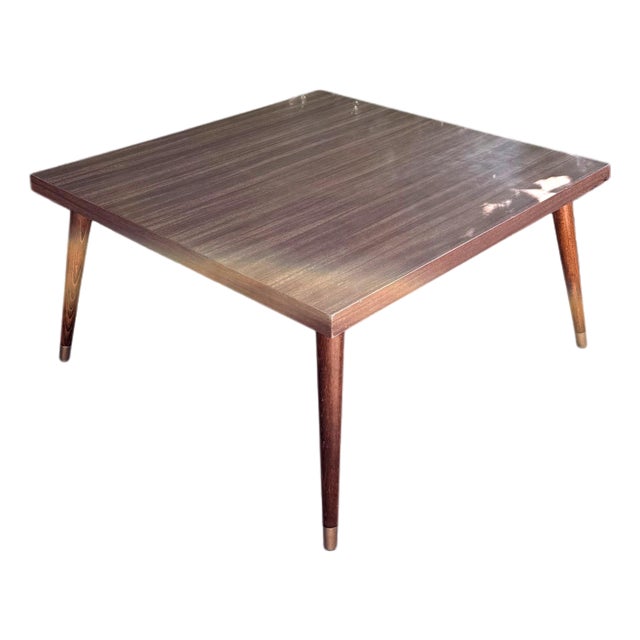 Mid-Century Single Tiered Square Coffee Table For Sale