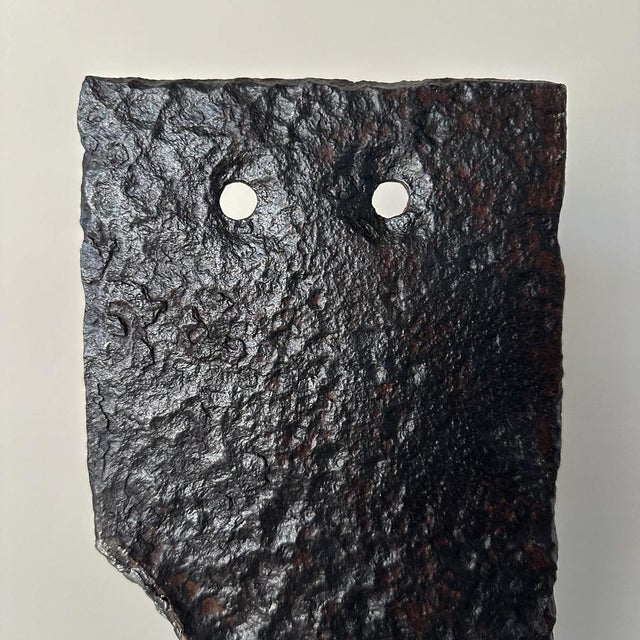 2000 - 2009 Brutalist Iron & Stone Sculpture For Sale - Image 5 of 6