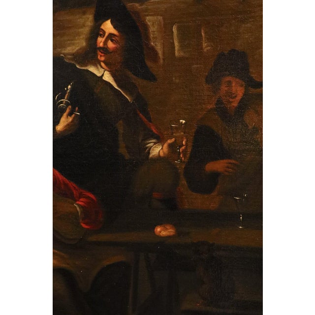 Roman Artist after Caravaggio, Company of Musicians, 1650, Oil on Canvas For Sale - Image 13 of 15