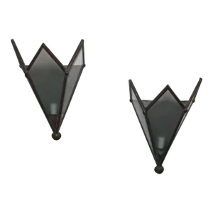 1920s French Art Deco Wall Sconces - a Pair