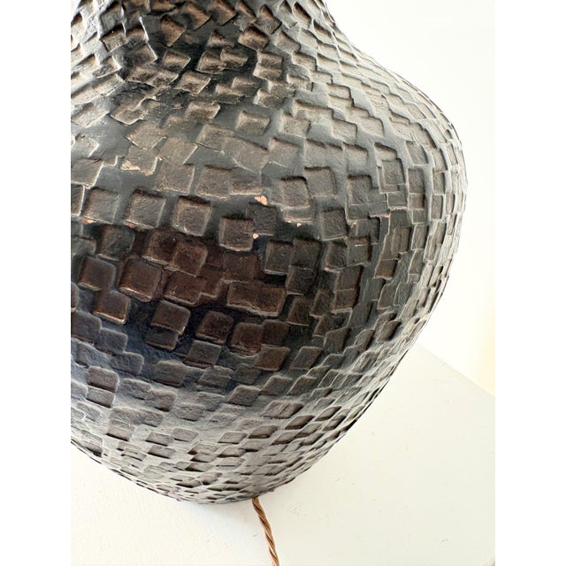 Large Vintage Pottery Table Lamp, 1970s For Sale - Image 9 of 12
