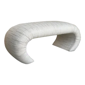 1970s Vintage Curved Waterfall Bench in the Style of Karl Springer