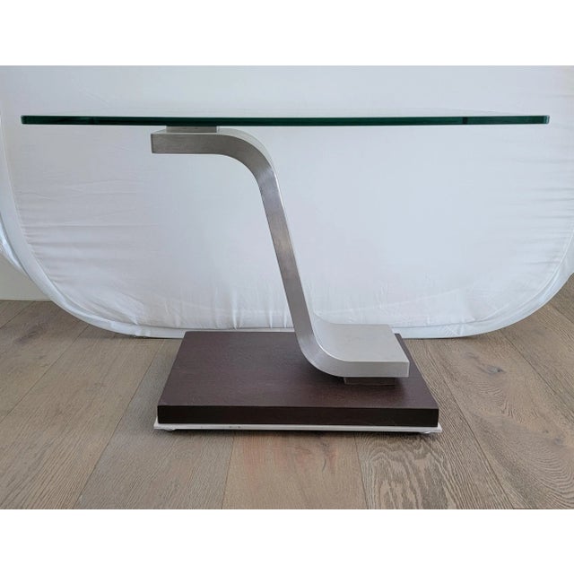 1970s 1980s Vintage Chrome and Wooden Chrome Side Tables - a Pair For Sale - Image 5 of 7