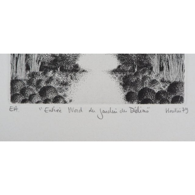 Modern François Houtin, North Entrance of the Garden of Earthly Delights, 1979, Etching For Sale - Image 3 of 6
