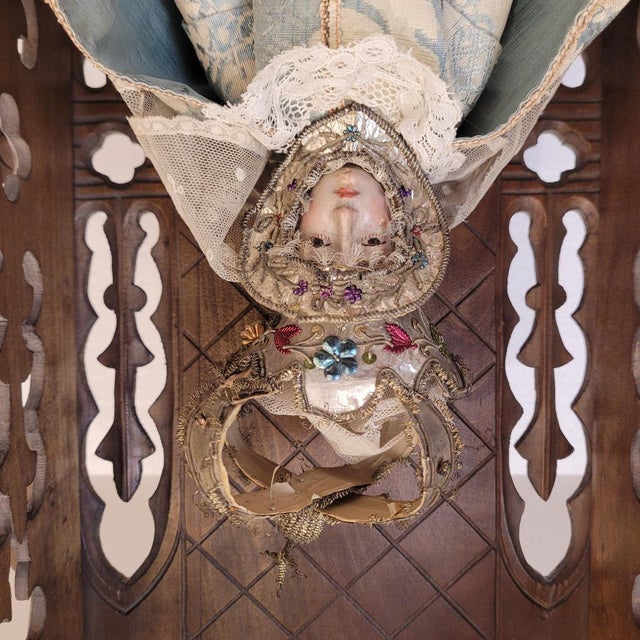 Dressed Image of the Crowned Virgin Mary, Late 18th Century For Sale - Image 5 of 18