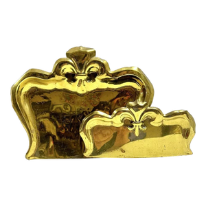 Vintage Gold Table Crumber Set Fleur-De-Lis – Decorative Crumb Catcher and Dustpan