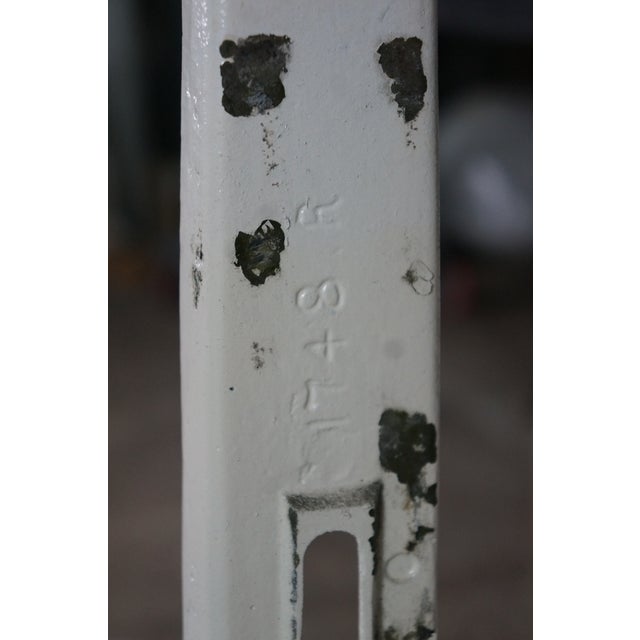 Antique Cast Iron Rack-and-Pinion Mechanical Work Desk Architects Drafting Table For Sale - Image 4 of 18