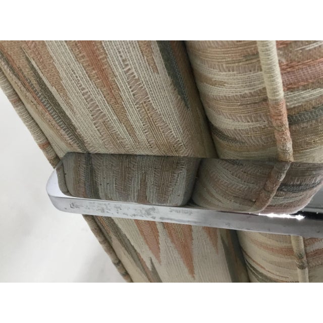 Chrome 1970s Vintage Chrome Frame Upholstered Armchairs - a Pair For Sale - Image 8 of 13