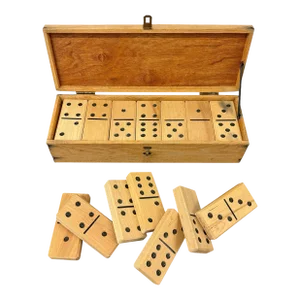 Vintage Wood Set of Dominoes