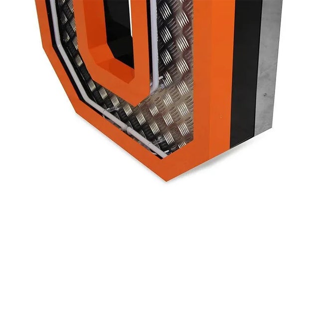 "letter u graphics lamps" white neon 45w ip rating - 65 body: aluminium, steel possible customizer 12-16 weeks of...