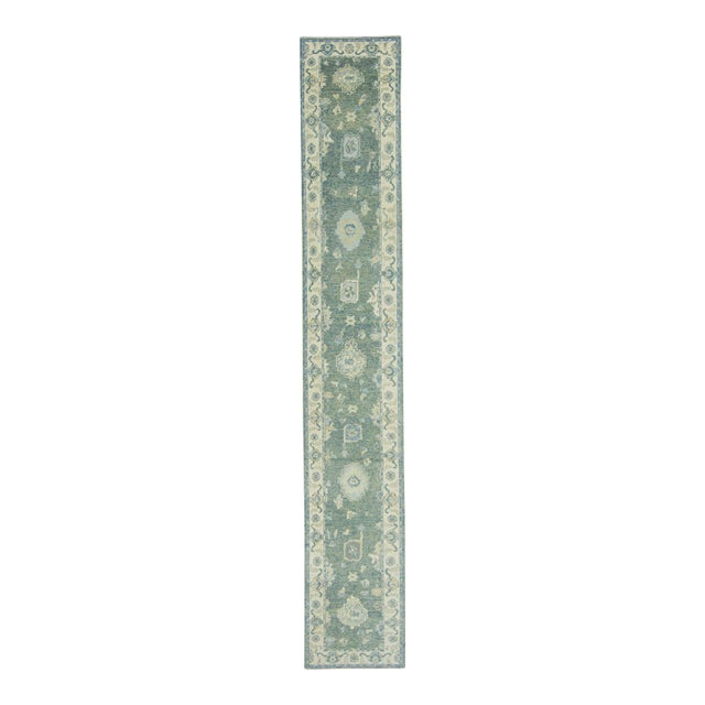 Turkish Oushak Runner Rug 2'11" x 18' #18006 For Sale