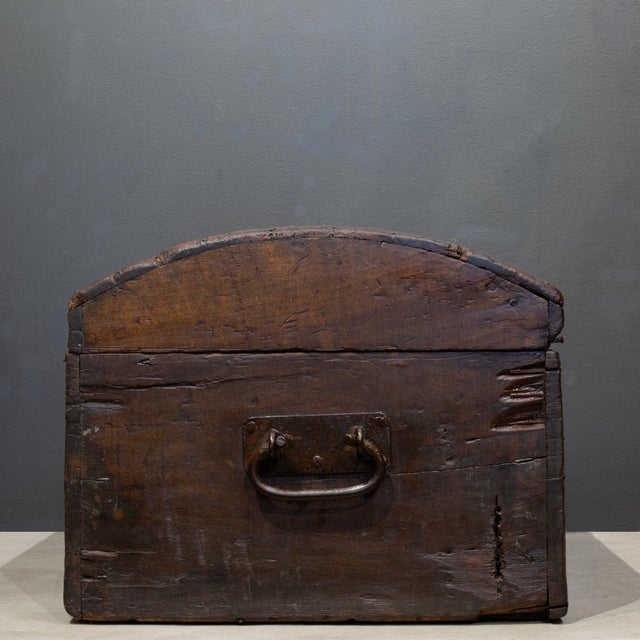 Rustic 19th C. European Dome-Top Immigrant Trunk/Storage Chest c.1800s For Sale - Image 3 of 8