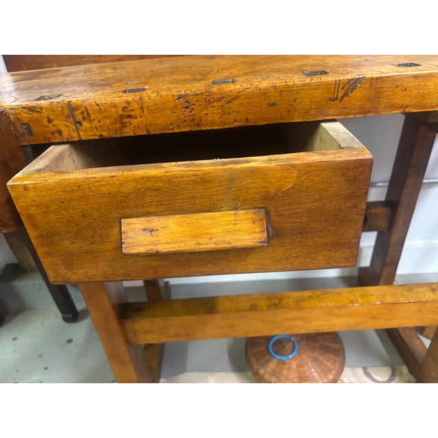 Wood Solid Maple Workbench, G. Christiansen, Chicago For Sale - Image 7 of 14