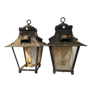 19th Century Pair French Wall Lanterns From Colmar