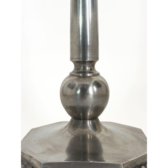 Swedish Grace Pewter Lamp by Jakob Engman for Gab Guldsmedsaktiebolaget, 1933 For Sale - Image 3 of 9
