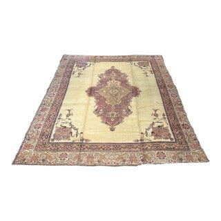 Antique Agra Rug | Medallion Design | 14×16 For Sale