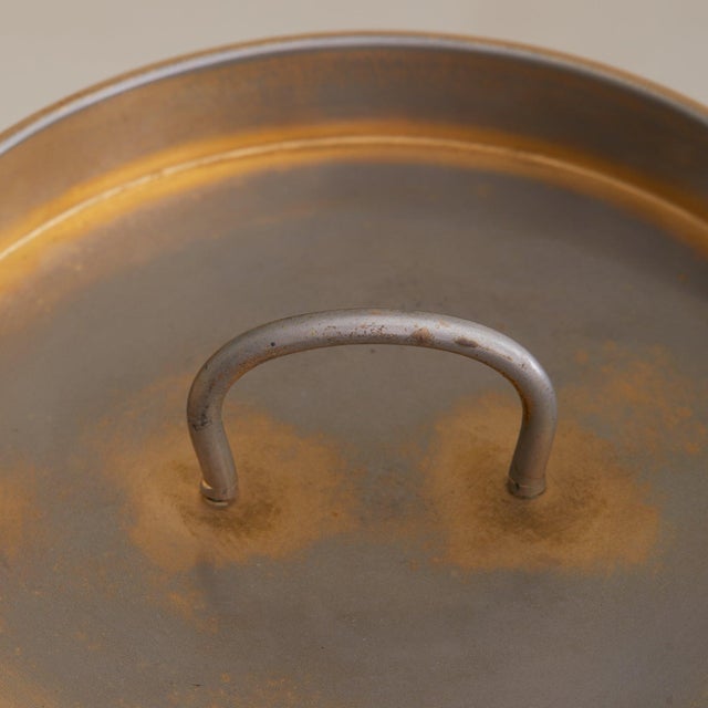 Mid-Century Modern Italian Green Goatskin + Brass Cocktail Set Attributed to Aldo Tura, 1970s For Sale - Image 3 of 11