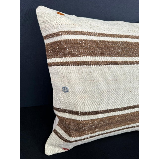 Turkish Hemp Pillow Cushion Natural Beige Brown Cushion Cover 20"x20" #18155 Enhance your home decor with our Kilim Pillow...
