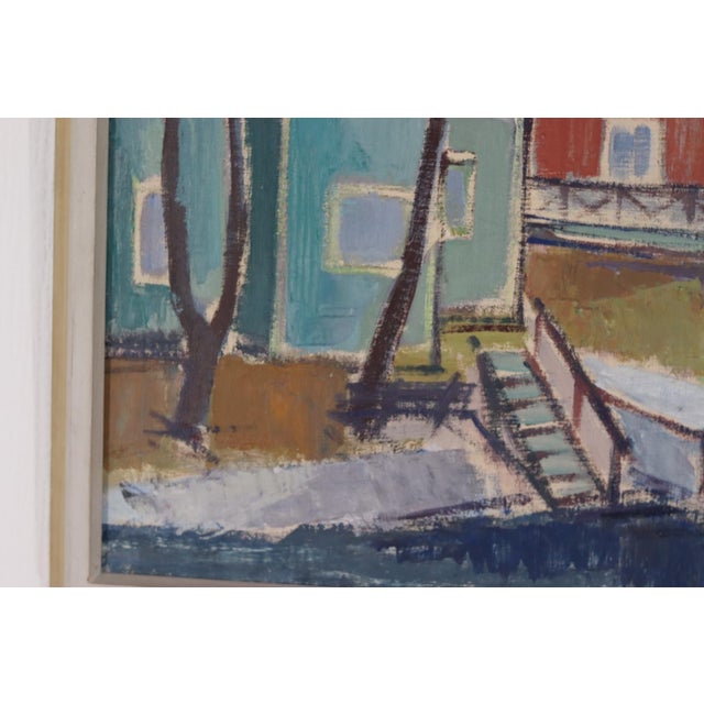 G. Höglund, Harbour Scene, 1960s, Oil on Canvas, Framed For Sale - Image 9 of 12