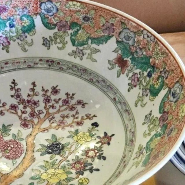 Vintage Monumental Boho Asian Bowl For Sale - Image 9 of 13