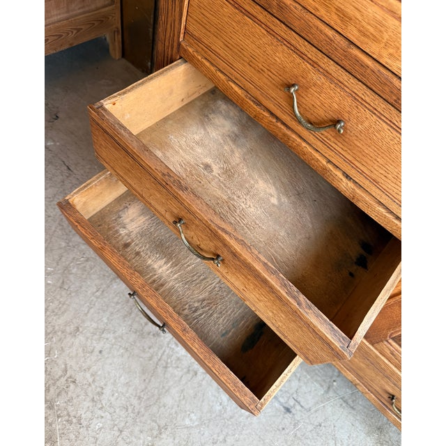 Large Art Deco Oak Wardrobe, 1930s For Sale - Image 15 of 16