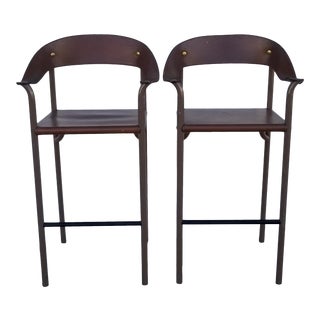 1980s Vintage Italian Bar Stools- a Pair For Sale