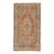 Vintage Turkish Oushak Rug, Hand-Knotted Wool, Blue & Orange, 1930s For Sale