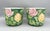 French Country Pair of Italian Rose Relief Ceramic Cachepots – Majolica Style / English Country / Cottagecore For Sale - Image 3 of 10