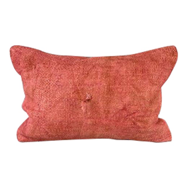 16 x 24 Hemp Pillow Turkish Cushion Natural Red Pillow Cushion Cover For Sale