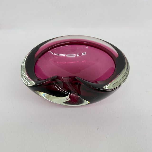 Glass Pink Sommerso Murano Glass Bowls, 1970s, Set of 3 For Sale - Image 7 of 18