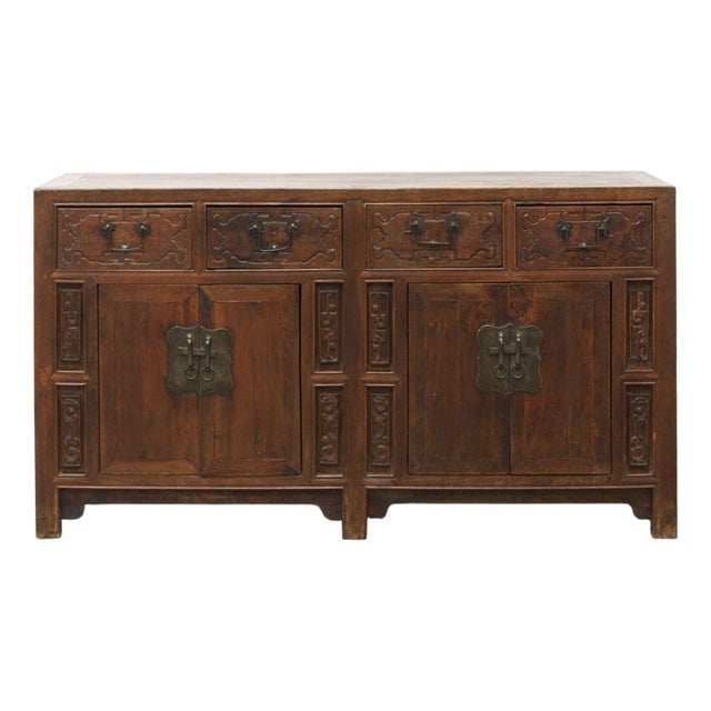 Chinese Sideboard in Elm Wood, 1800s For Sale