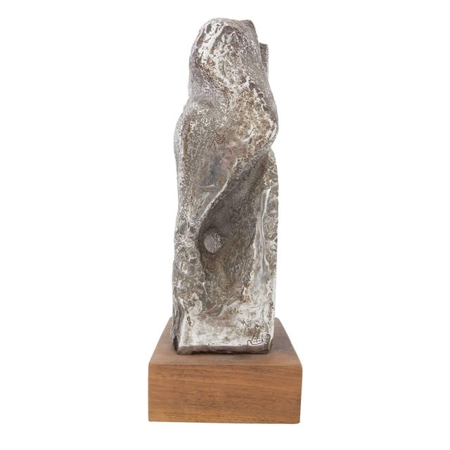 Alfred Van Loen, Grand Kabuki Stainless Steel Abstract Brutalist Sculpture For Sale - Image 4 of 5