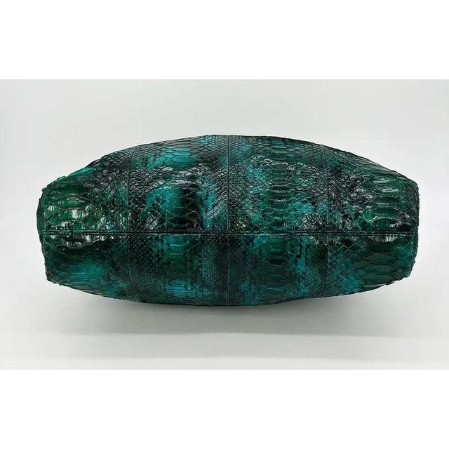 Teal Lanvin Amalia Python Tote For Sale - Image 8 of 11