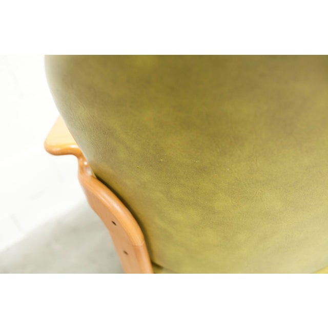 Wood Beech Bridge Chair in Green by Bruno Rey for Dietiker, 1960s For Sale - Image 7 of 18