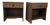 Linear and Compact Bedside Tables, 1960, Set of 2 For Sale