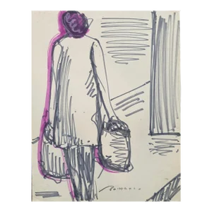1960s Erika Romane Modern Figure Drawing