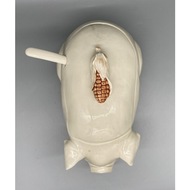 1970's Fitz and Floyd Farmhouse Pig Soup Tureen With Ladle Chairish