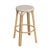 Tan Tobias 30 in. Seat Height Round Rattan Backless Bar Stool, White/Tan Dot / Natural Rattan Frame For Sale - Image 8 of 8