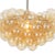 Bubbles Chandelier, Brushed Nickel with Amber Glass For Sale - Image 4 of 7