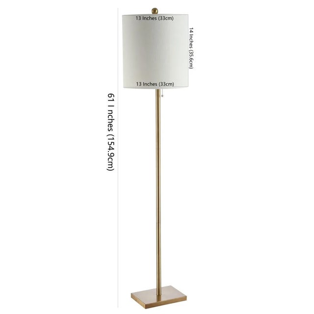 Safavieh Octavius Floor Lamp in Brass For Sale - Image 4 of 4
