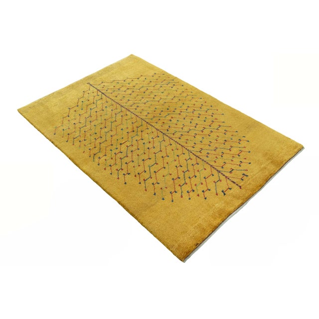 Mid-Century Modern Gabbeh Nomad Rug with Tree of Life Motif & Bright Colors For Sale - Image 3 of 10