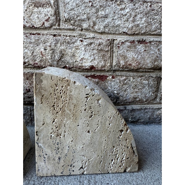 Stone Pair of Vintage Travertine Bookends For Sale - Image 7 of 18