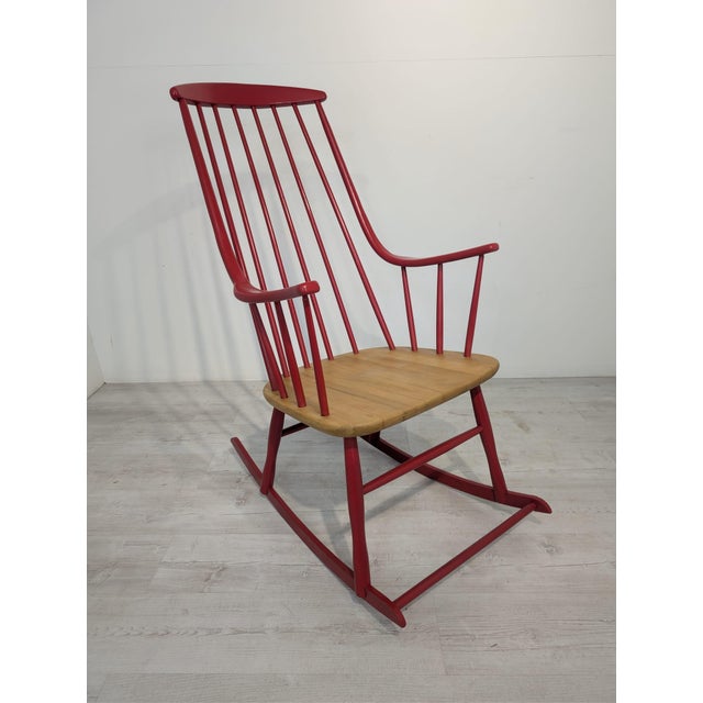 Wood Grandessa Rocking Chair by Lena Larsson for Nesto, 1960s For Sale - Image 7 of 13