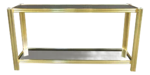 Modern Brass Finish Console Table