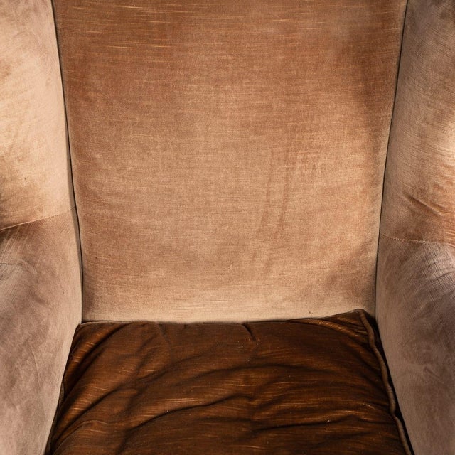 Vintage Italian Velvet Wingback Armchairs, 1960, Set of 2 For Sale - Image 13 of 18