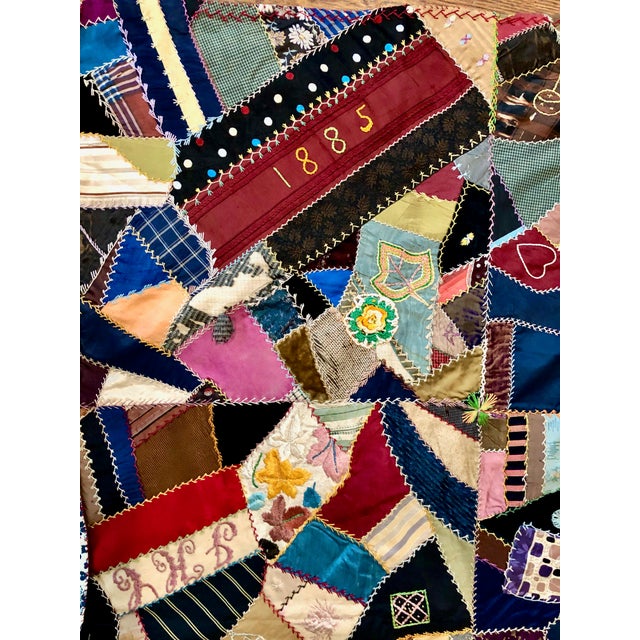 Late 19th-Century American Crazy Quilt For Sale In San Francisco - Image 6 of 11
