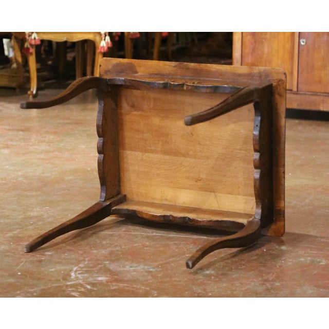 19th Century French Louis XV Carved Oak Side Table For Sale - Image 9 of 9