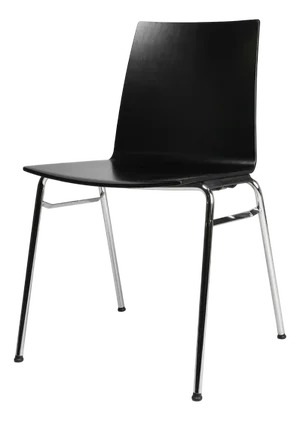 21th Century Black Chair with Wooden Seat, Belgium