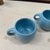 Mid-Century Modern 1970s Frankoma Blue Ceramic Mugs- Set of 3 For Sale - Image 3 of 8