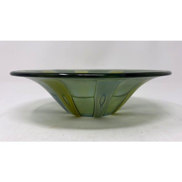 Mid-Century Modern Higgins Art Glass Bowl - Vintage For Sale - Image 3 of 4